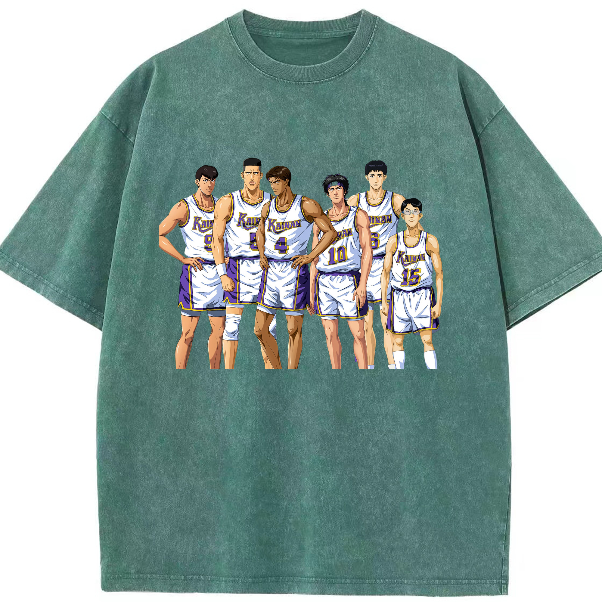 （画像用） SLAM DUNK／スラムダンク 綿100% ヴィンテージ風 半袖Tシャツ（フロントプリント）
